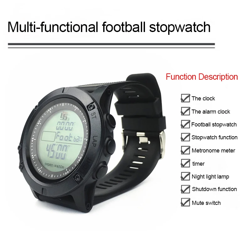 Referee Timer Night Light Countdown Soccer Stopwatch Match Game For Sports Clock Alarm Clock Metronome Football Stopwatch