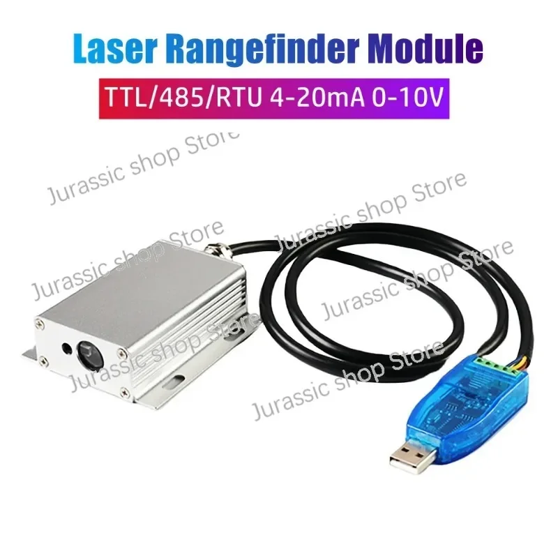 

High Precision Laser Ranging Module Industrial Infrared Rangefinder Sensor TTL/485/RTU 4-20mA 0-10V Laser Ranging Sensor Analog