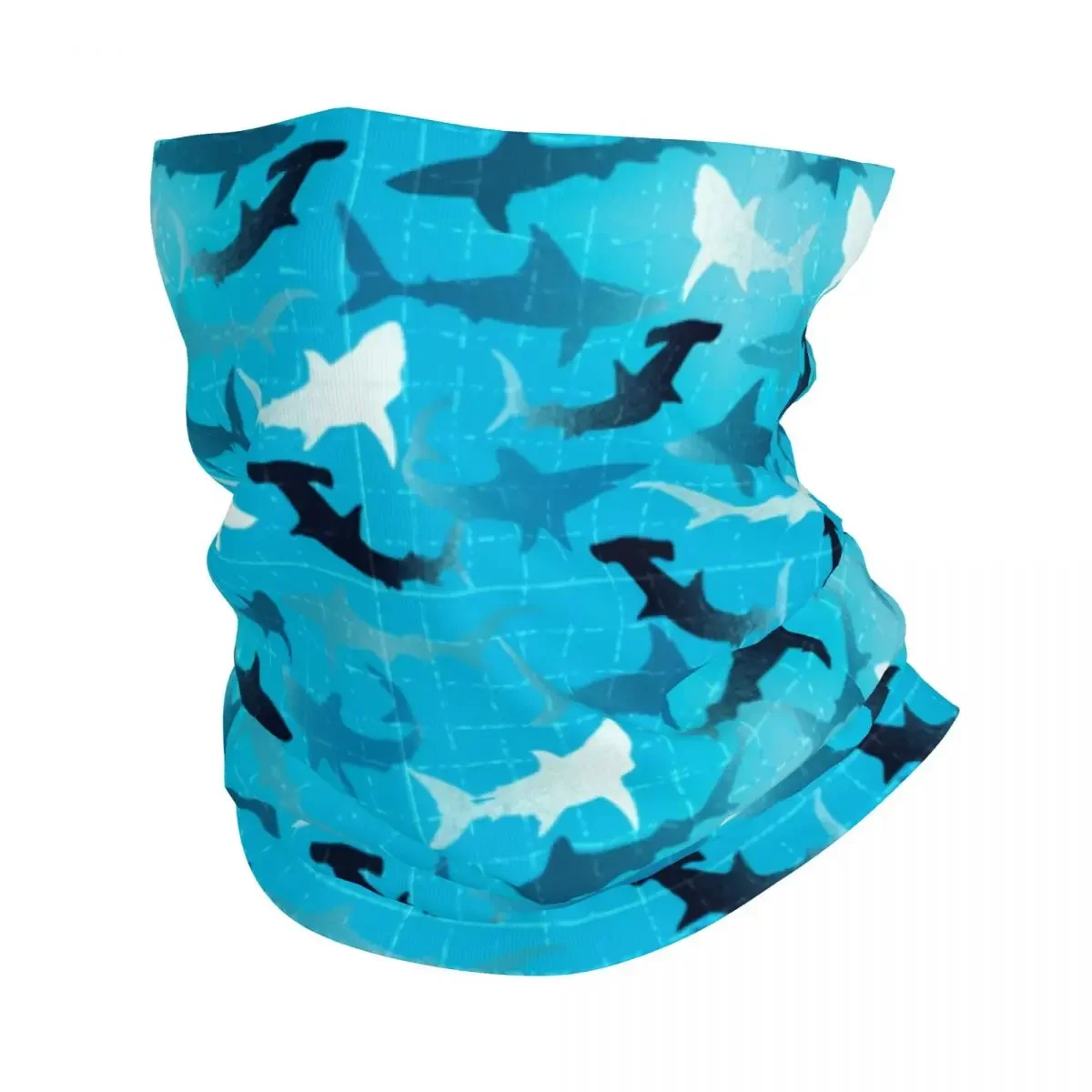 New Shark Ocean Park Winter Headband Neck Warmer Men Women Ski Camping Tube Scarf Animal Face Bandana Gaiter