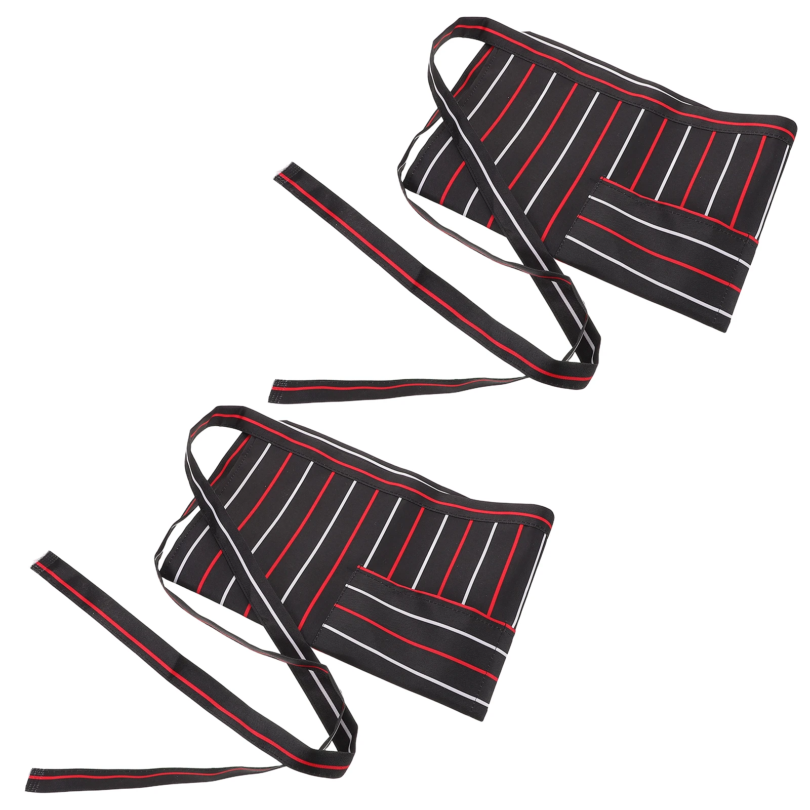 

2 Pcs Bust Apron Men and Women Polyester Server Half Aprons with Pockets
