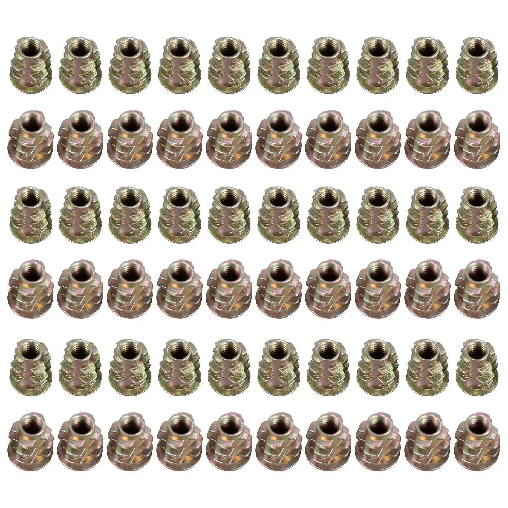 BISM1 M4x10mm واجهة الخيط المسمار إدراج المكسرات 60 قطعة للأثاث الخشبي