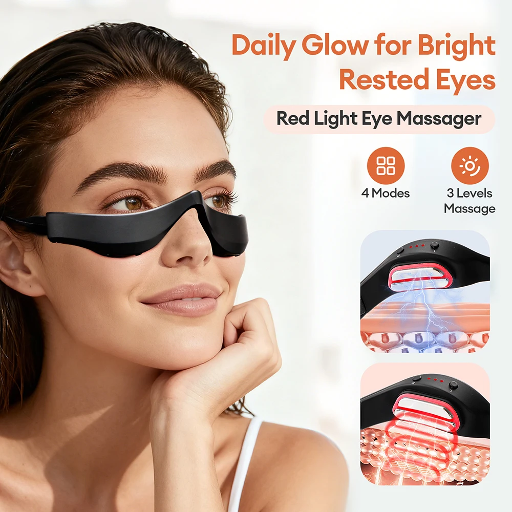 

Foreverlily 3D массажер для глаз, очки под глазами, массажер для снятия усталости глаз, снимает усталость глаз, массажные очки для глаз