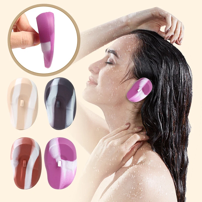 1 زوج سيليكون غطاء للأذن تلوين الشعر الصباغة واقي أذن مقاوم للماء دش الأذن درع غطاء للأذنين قبعات صالون تصفيف الشعر #3