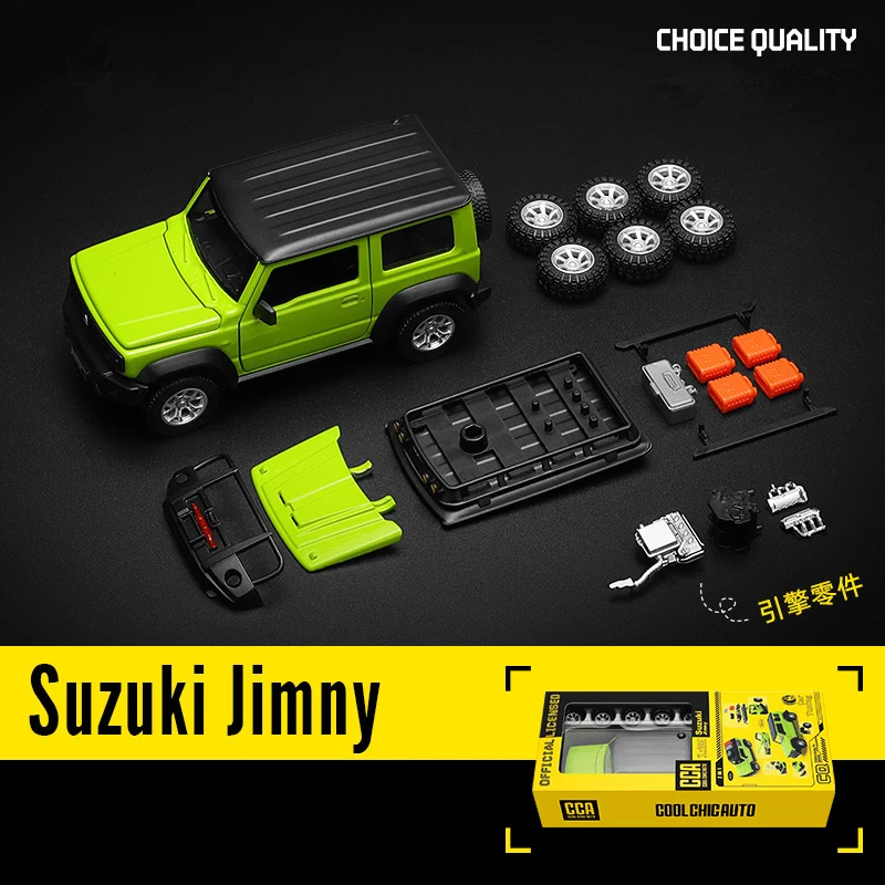 CCA 1:32 Suzuki Jimny SUV Modified Vehicle Assembly car DIY Alloy Car Model Diecast Metal Toy Vehicle Collection Kids Toy Gift