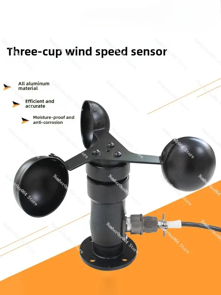 Three Cup Meteorological Anemometer Monitoring Wind Speed and Direction Wind Volume Sensor Module Transmitter RS485