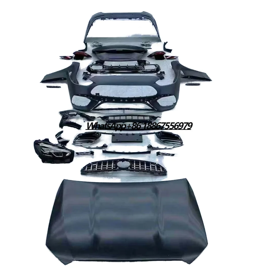 High Quality Body Kit for Mercedes Benz W205 Upgraded to W206 Front and Rear Bumper AMG Assembly.