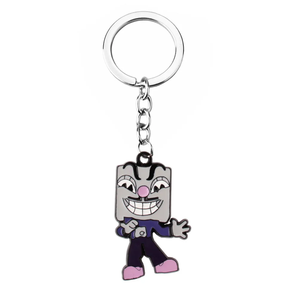 New game peripheral cuphead alloy keychain mug character pendant