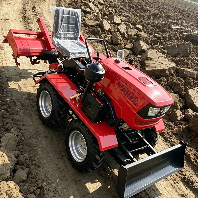 

Customized 4‑Wheel Drive Tractor for Large‑Scale Planting, Four‑Wheel Rotary Tiller, Upgraded Reinforced Cultivator