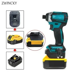 ZWINCKY Battery Adapter For Milwaukee For Dewalt to For Makita Bl1830 Bl1850 Batteries For Dewalt battery tools DM18M USB Adapte