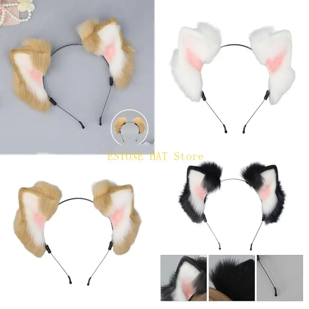 

49MF повязка на голову с кошачьими ушками на Хэллоуин для девочек, повязка для волос с макияжем для косплея, повязка с аниме