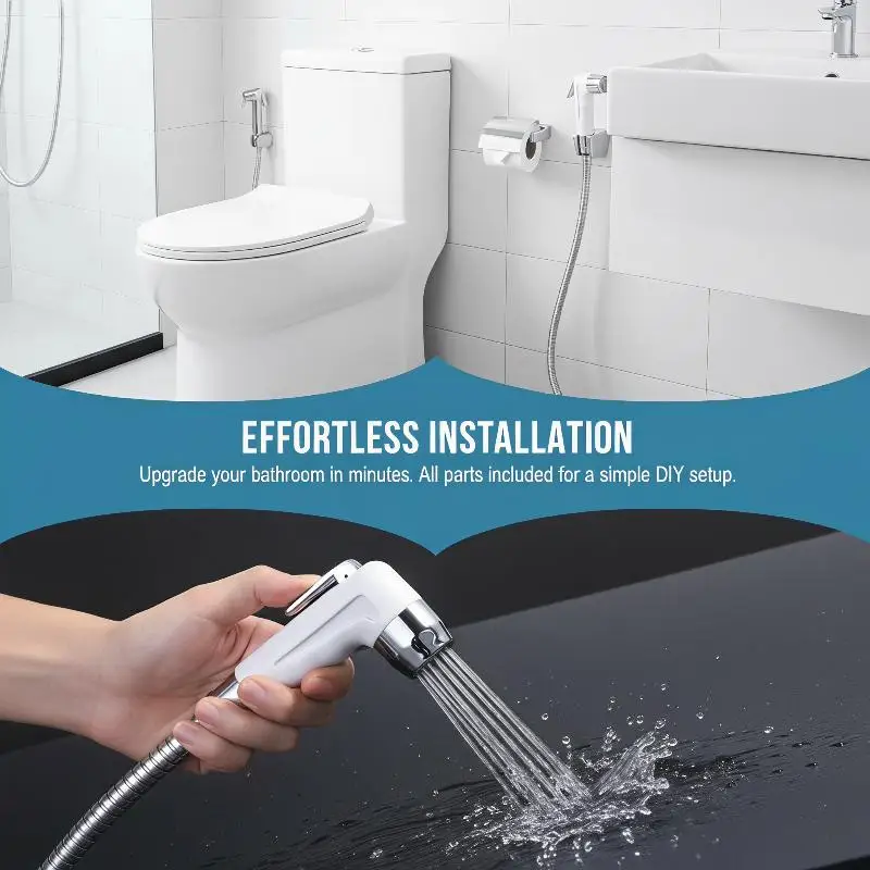 Handheld Adjustable  Sprayer Pressurized ABS Toilet Faucet for Toilet Seat Deep Cleaning Personal Care