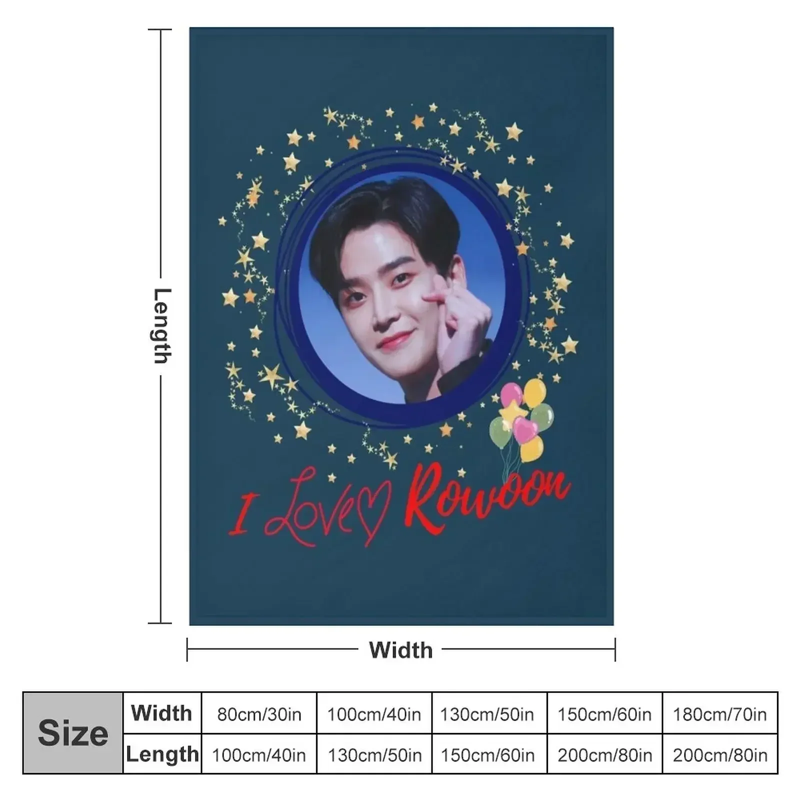 I Love Rowoon Throw Blanket Retros Soft Blankets