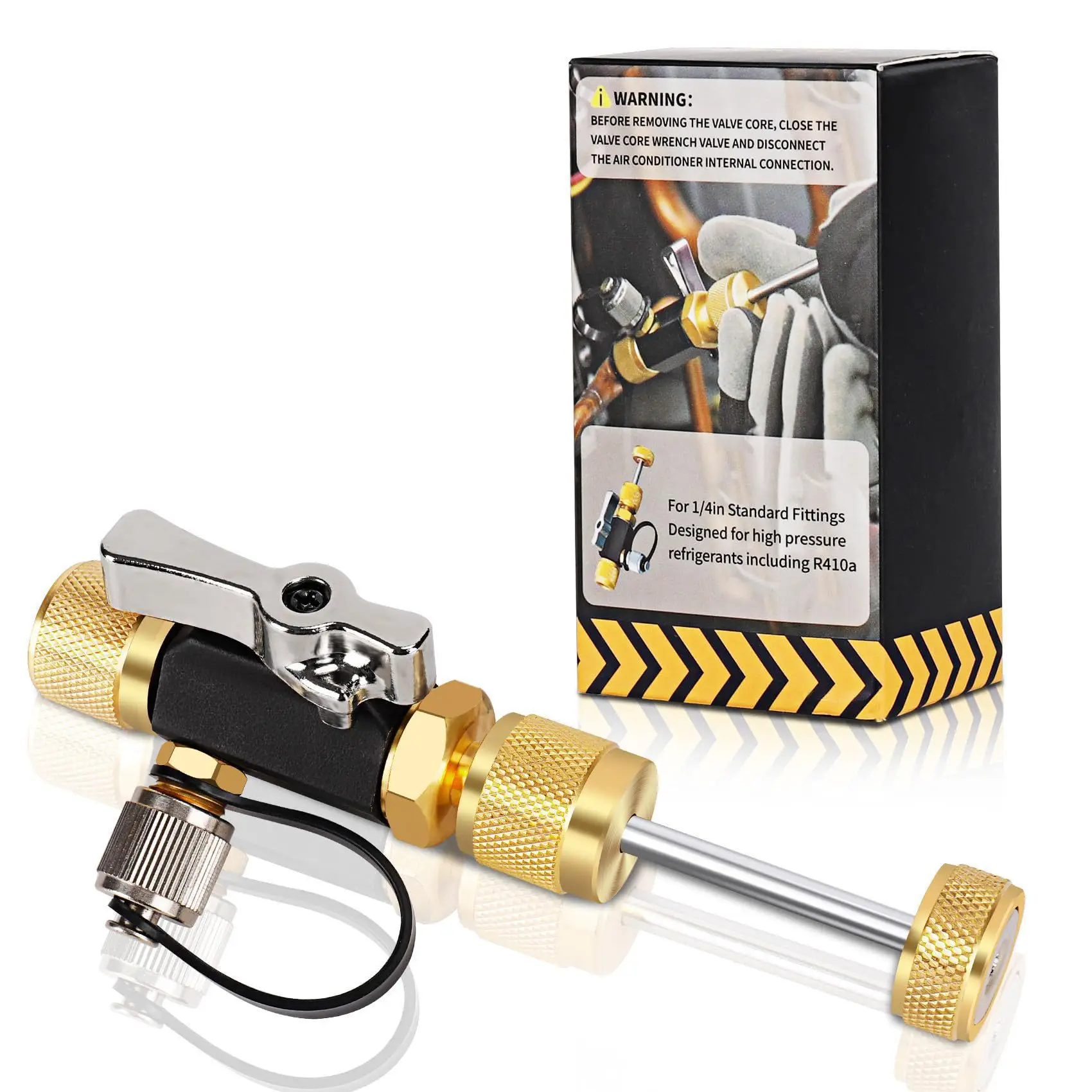 Vacuum rated spool removal tool, valve removal tool, vacuum rated for 20 micron copper