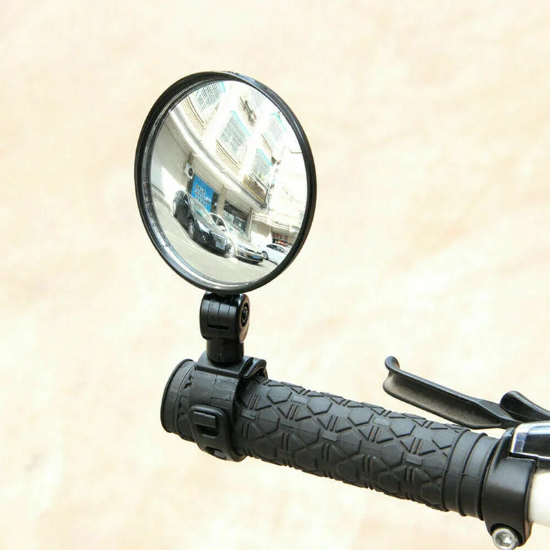 Rearview Mirror for Bicycle Motorcycle Handlebar Mount 360 Rotation Adjustable Bike Riding Round Ellipse Mirror