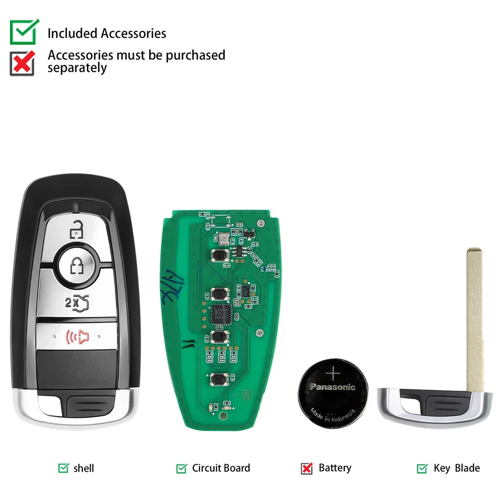 Autel MAXIIM IKEY Premiun Style IKEYFD004AH forFord 4Buttons Universal Smart Key(Trunk/Panic) 868/915 MHz