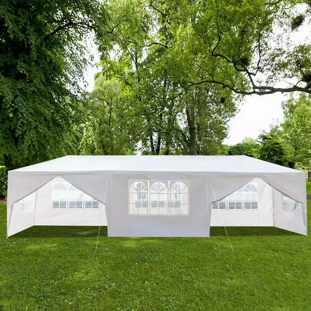 10'x30' Outdoor Gazebo Canopy Tent Wedding Party Tent Patio /w 8 Removable Walls