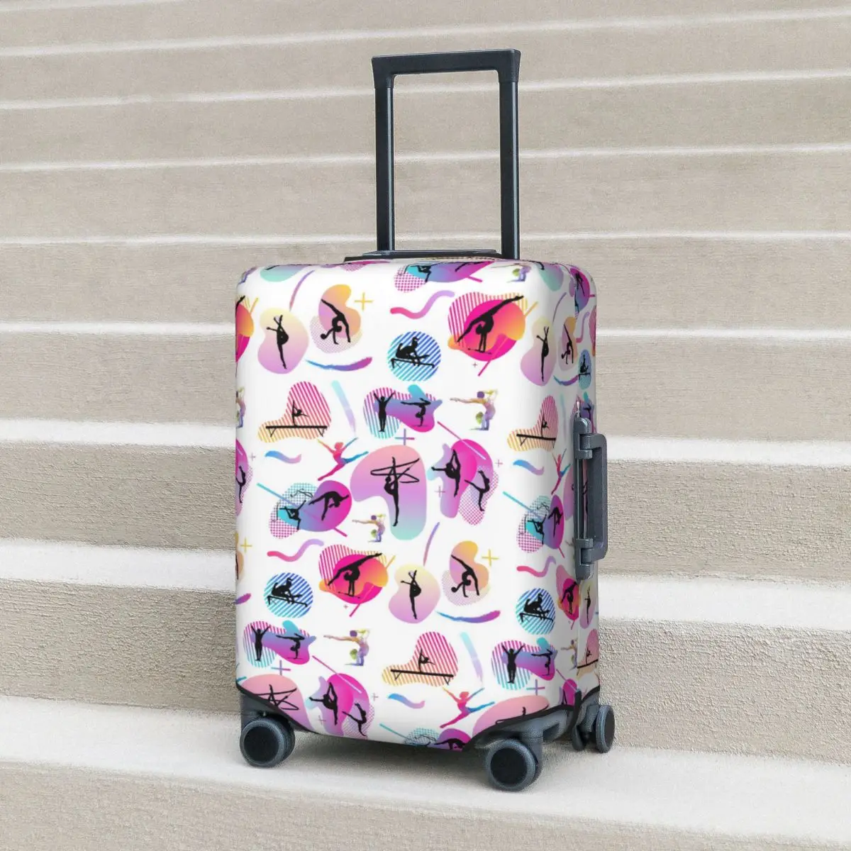 

Gymnastics Print Suitcase Cover Protection Elastic Trip Luggage Protector Covers for 18-32 Inch