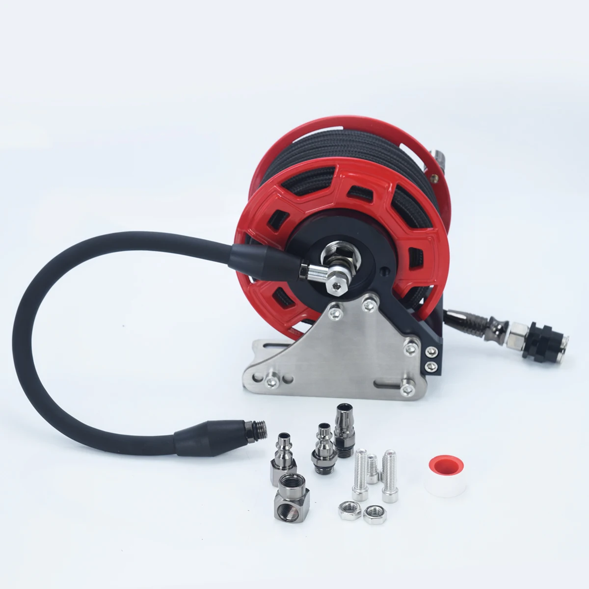 에어 드럼 자동 텔레스코픽 리커버리 릴 전동 드럼 얀 클램프 튜브 에어 펌프 에어 튜브 자동 수리 미용 공압 도구