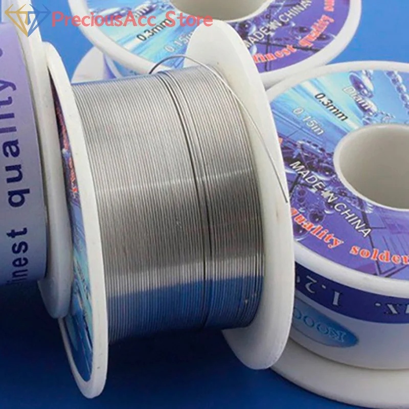 Línea de estaño de alta pureza, alambre de 0,3mm, carrete de flujo de soldadura, línea de soldadura, núcleo de colofonia de plomo, alambre de estaño para reparación de bajo punto de fusión