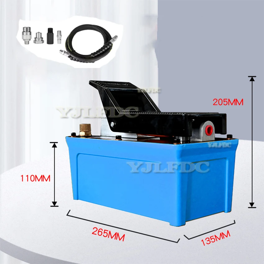 10000PSI Air Hydraulic Pump ALUMINIUM Pneumatic Hydraulic Foot Pump for Heavy Machinery Rigging & Moving Auto Repair Rigging