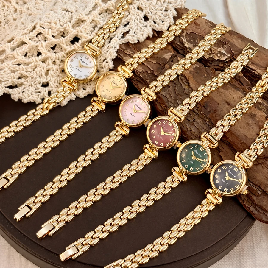 Vintage Vintage Round Dial Gold Rice Grain Strap Fashion Watch for Women - Aliexpress Deal