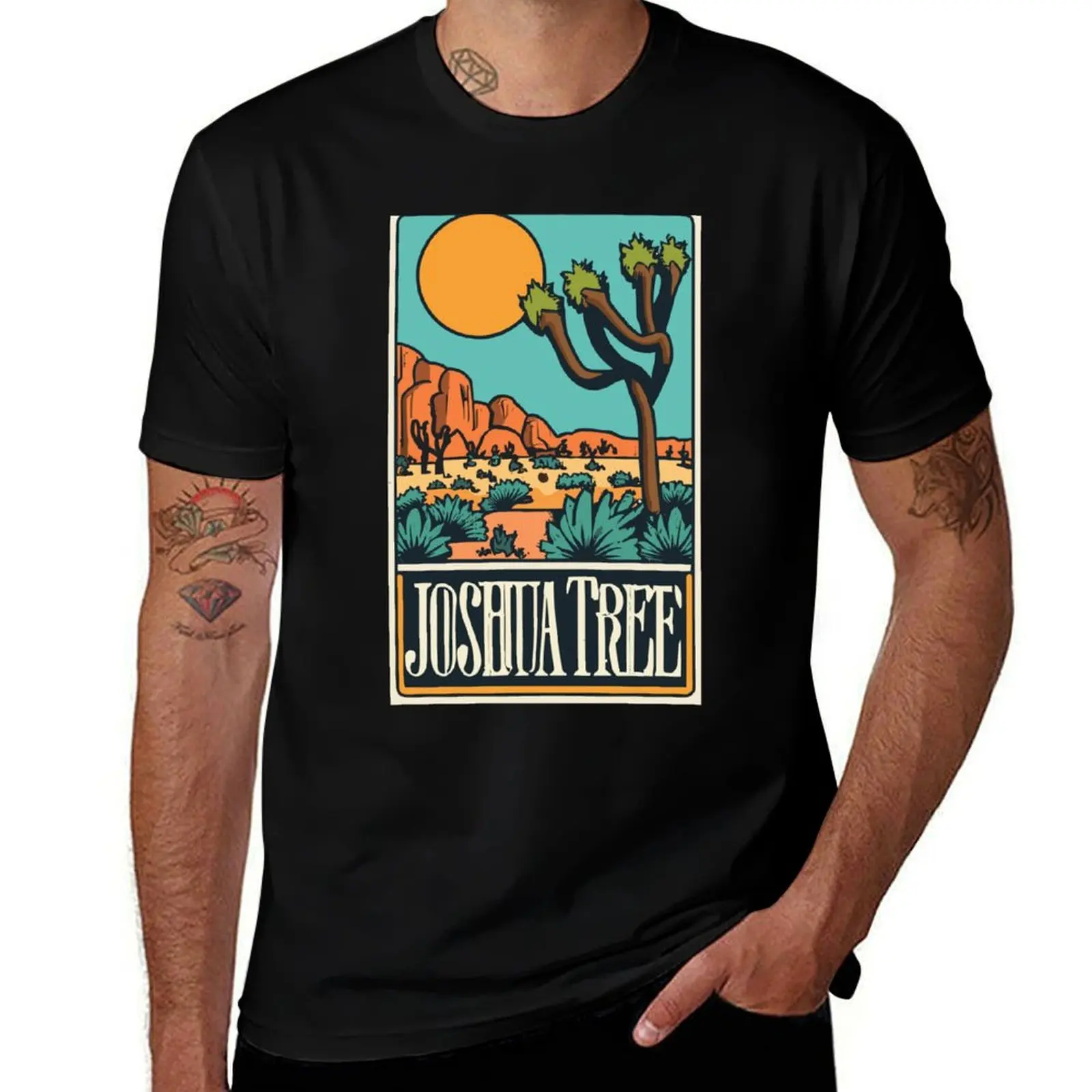 

A Vintage Travel Art of the Joshua Tree National Park - California - US T-Shirt vintage mens shirts graphic tee
