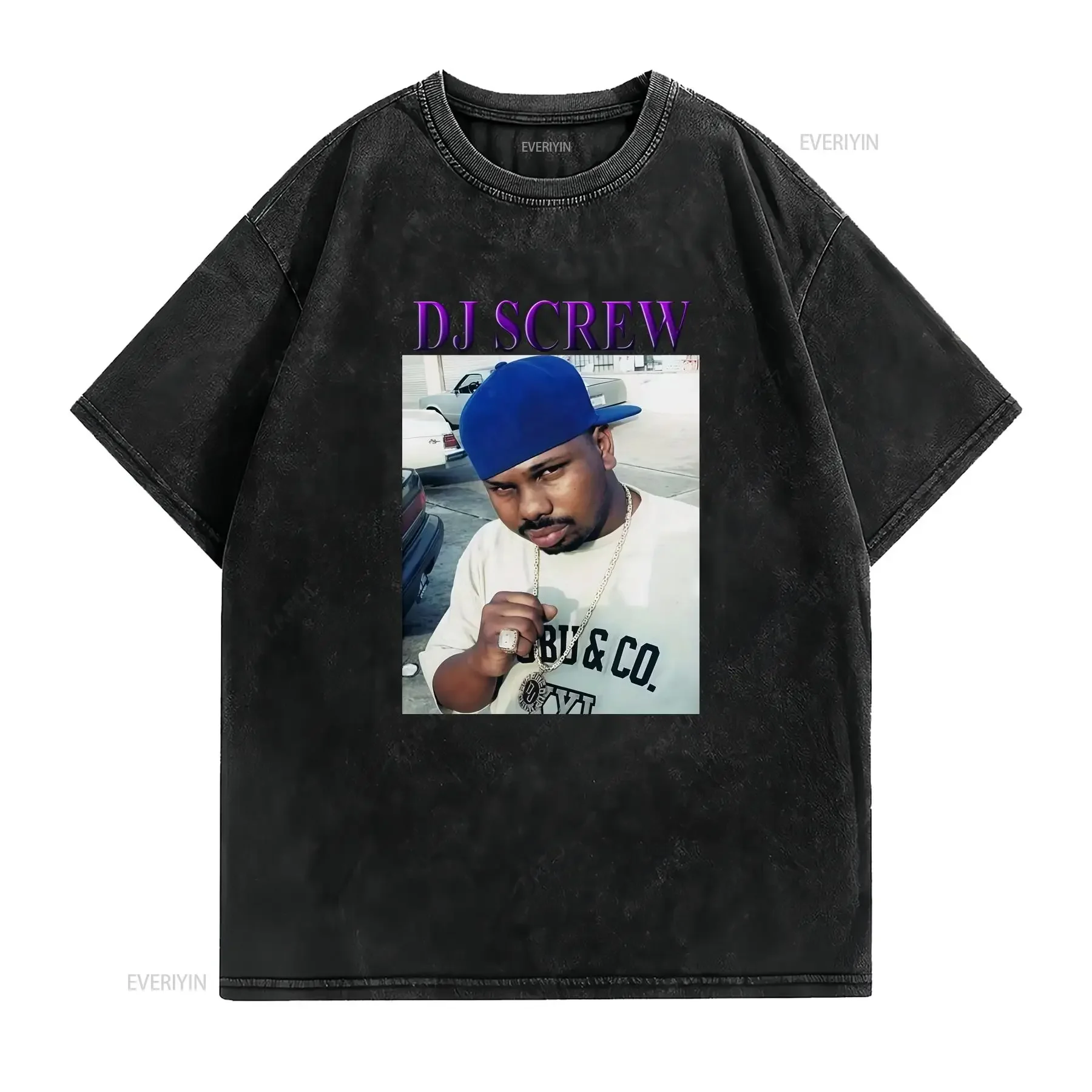 NEW DJ Screw Hip hop Rap White unisex All Size T Shirt HE1320 vintage Washed Slightly Stretched homme Stylish designer clothes