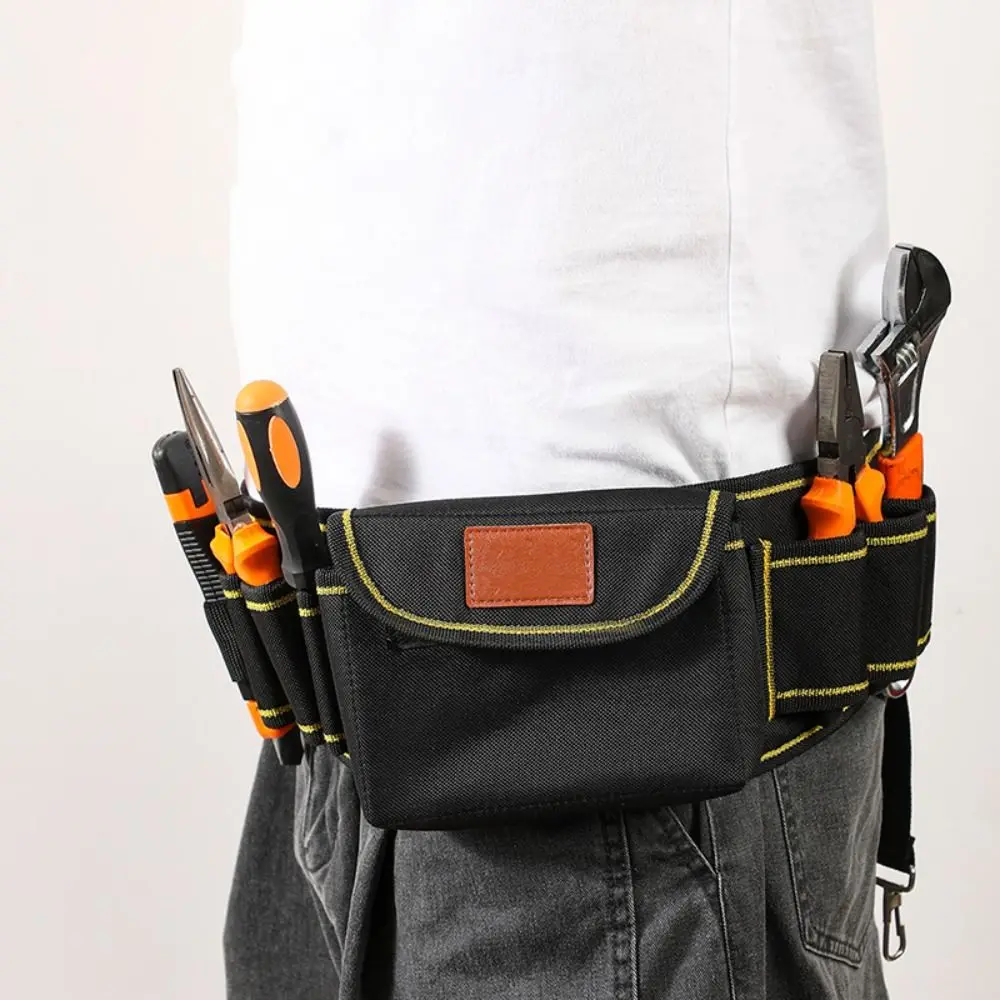 Multi-pocket Hardware Tool Kit Multi-functional Large Capacity Electrician's Tool Bag Sturdy Thicken Waist Pack Carpenter