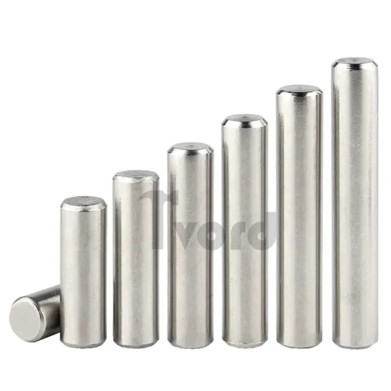 M1 M1.5 M2 M2.5 M3 M4 M5 M6 M8 M10 M12 304 pasador cilíndrico de acero inoxidable localización pasador fijación pasadores de bloqueo eje varilla de Metal sólido