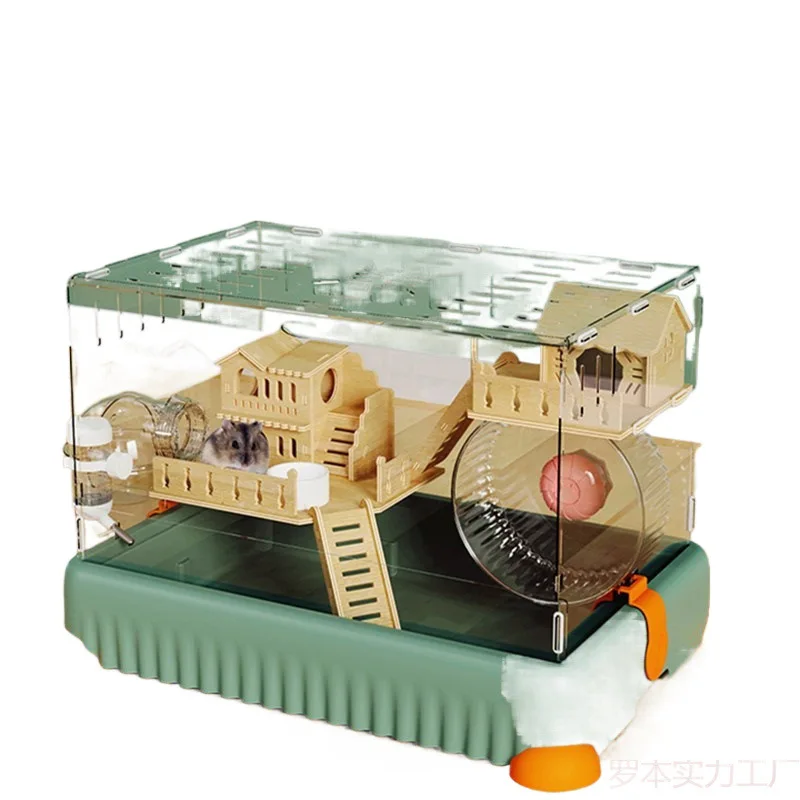 

Hamster Cage, Acrylic Gold Bear Cage, Cheap And Large Villa-specific 60 Large Spaces, Three-layer Cage