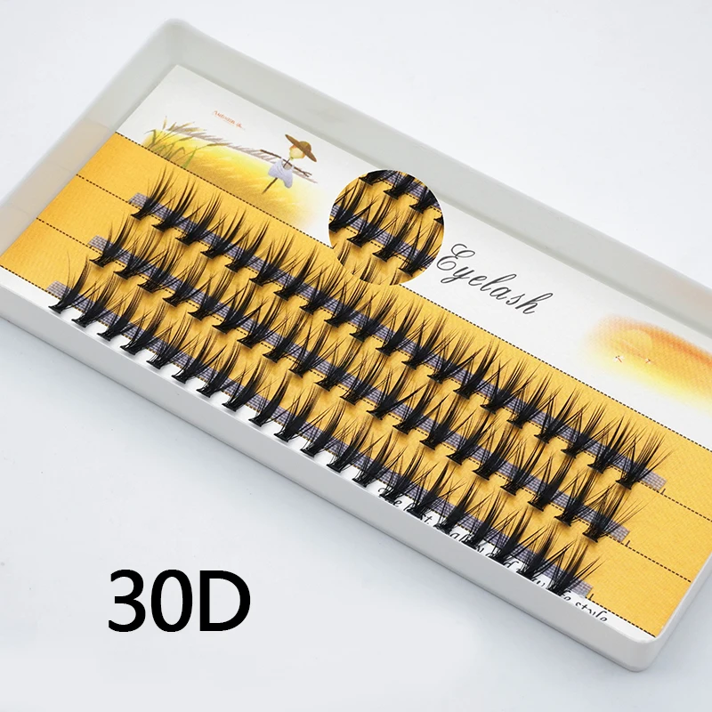 20D/30D/40D 60 Bundles Mink Eyelashes Extension Natural 3D Russian Volume Fake Lashes Individual Cluster Makeup Tools Cilia