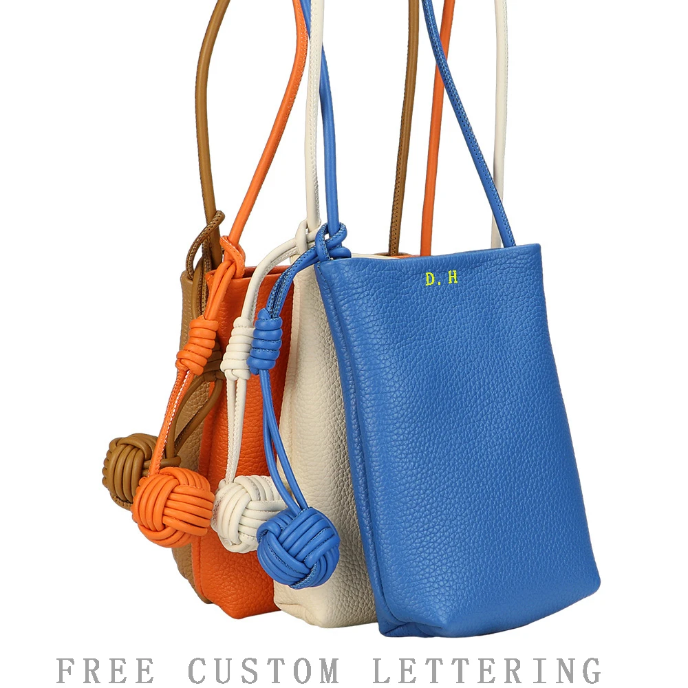 

Genuine leather mini crossbody bag 2025 new top layer cowhide macaron color free custom fashion women shoulder mobile phone bag