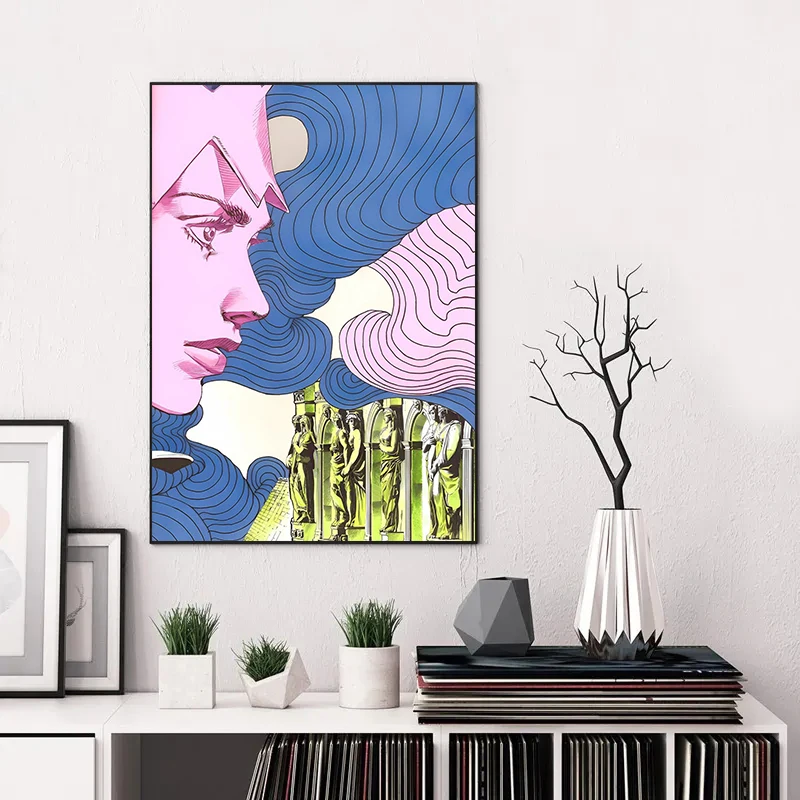 Japanese Anime JoJo S Bizarre Adventure Poster Vivid Lifelike Cartoon Role Canvas Painting Illustration Pictures Bedroom Decor