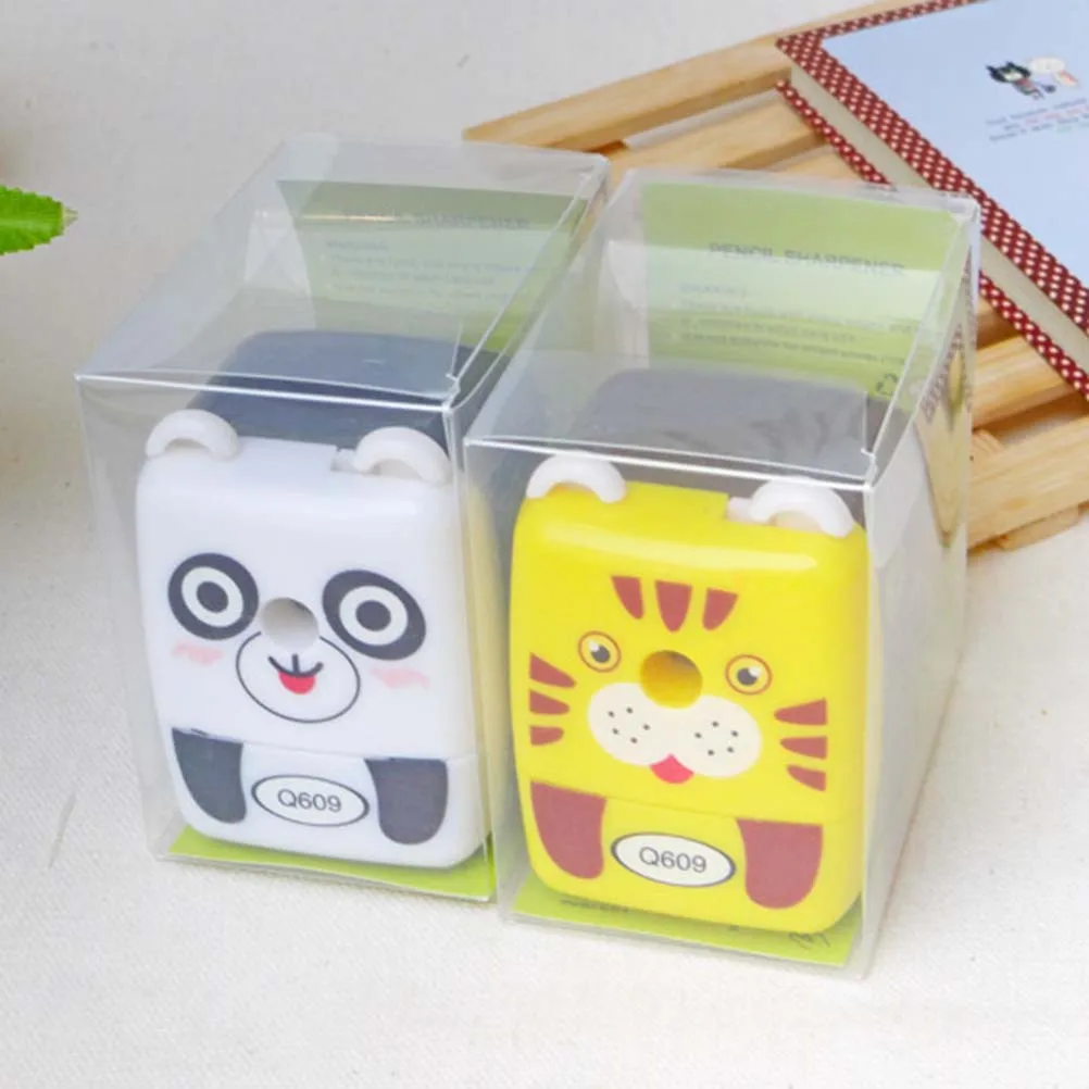 

1Pcs Cartoon Pencil Sharpener Cute Desk Ornament for Students Writing Drawing School Office Use Random Animal Pattern