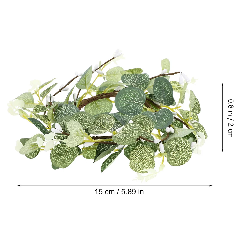 

3Pcs Simulation Eucalyptus Rings Small Wreath Wedding Table Door Decoration Artificial Greenery Wreaths for Home