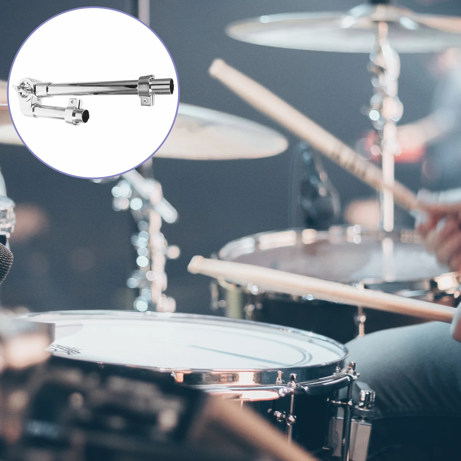 

Zinc Alloy Tom Drum Bracket Water Pipe Style Drum Stand for Studio Stage Home Use Adjustable Tom Holder Mount for Percussion