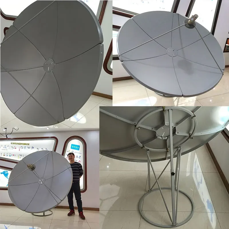 High Gain 8FT 2.4 PRIME FOCUS SATELLITE C/ KU BAND DISH ANTENNA FTA 240 CM