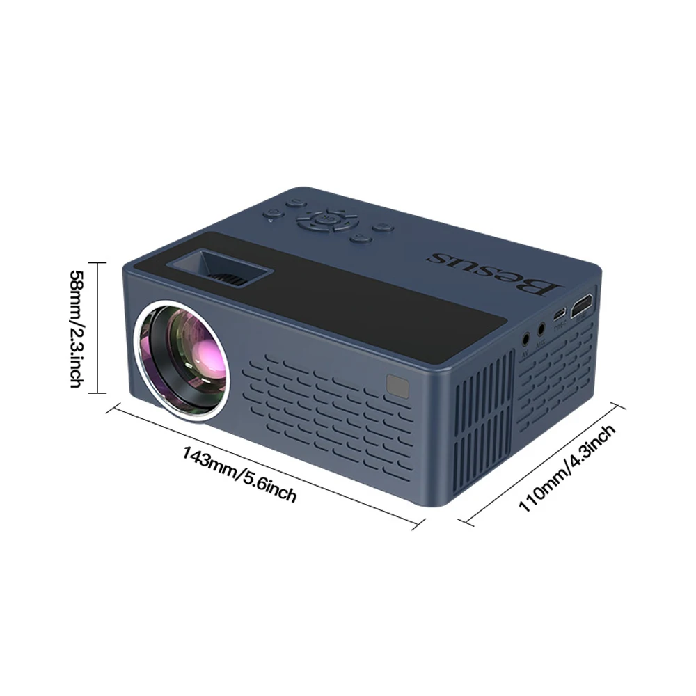 جهاز عرض صغير PRO PRO ، ولومينز ، يدعم من من من من من من من من من من من من من من من من من خلال P ، مع عصا تلفاز عالية الدقة ، هاتف ذكي ، USB ، AV