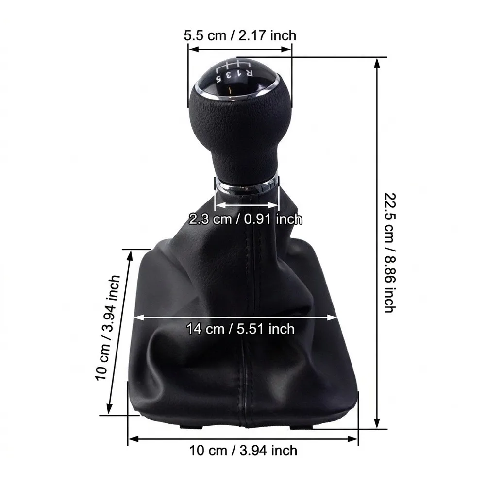 For For and For Toledo Compatible 5/6 Speed Manual Gear Shift Knob with PU Leather Gaiter Boot Cover For For and