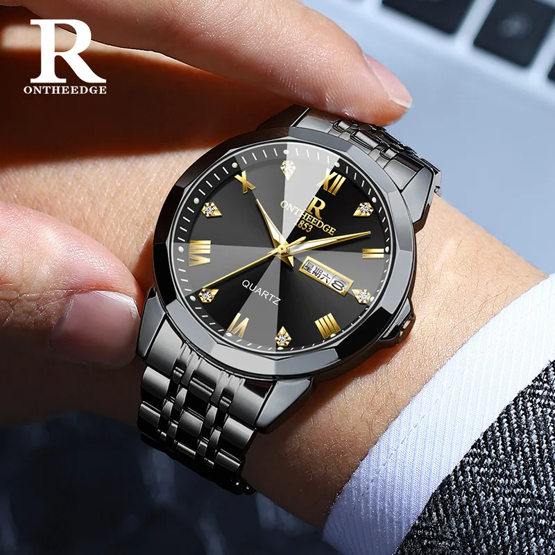 Men’s Fashion Quartz Watch, Waterproof Luminous Calendar Wristwatch, Swiss-Style Business Design
