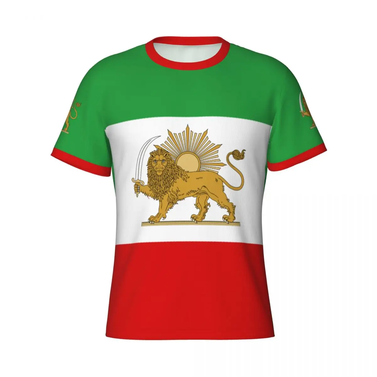 Iran Lions Flag 3D Printed T-shirt Men Running Sport Skinny Short Tee Shirt Male Gym Fitness Bodybuilding Workout Tops Clothing