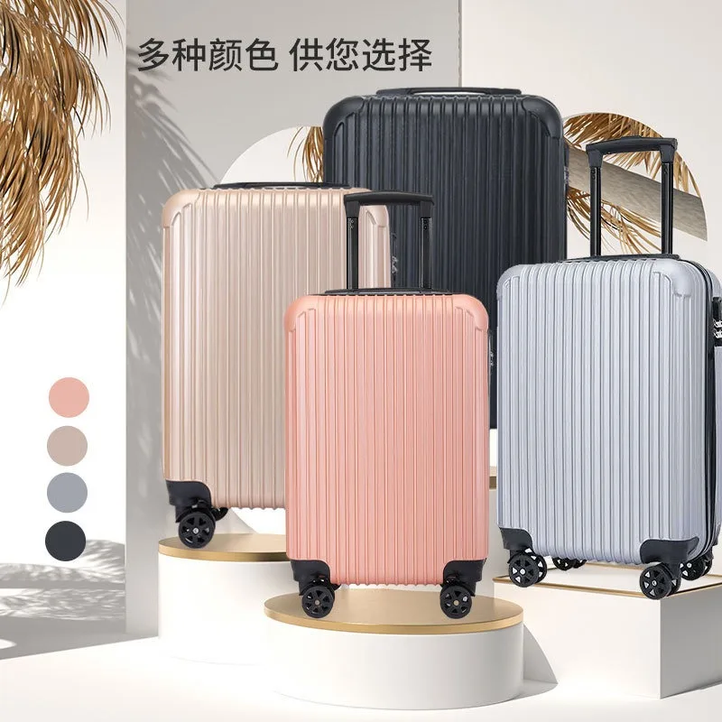 Adult trolley case 20 inch 2024 new password box large capacity solid color anti-collision leisure travel case