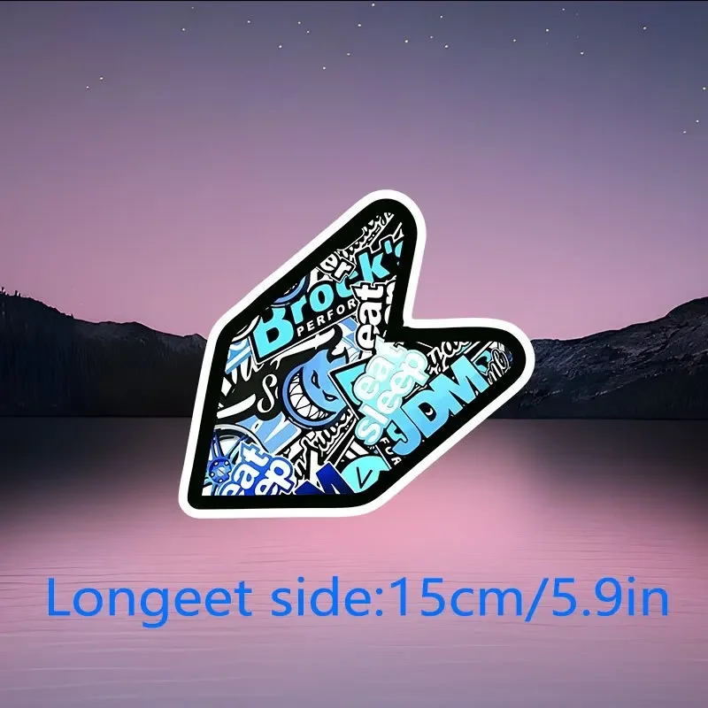 

1 шт., милая наклейка с рисунком граффити JDM-съемная самоклеящаяся наклейка для скейтборда, автомобиля, чехла для телефона | Подарок фанату JDM, принт AI