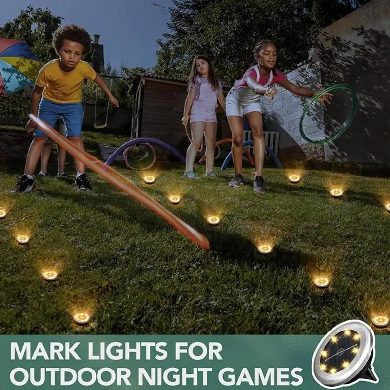 HOT！Lawn Lights 8LED Solar Outdoor Garden Waterproof Decorative For Path Park Way Yard Floor Under Ground Spot Lamp Highlight