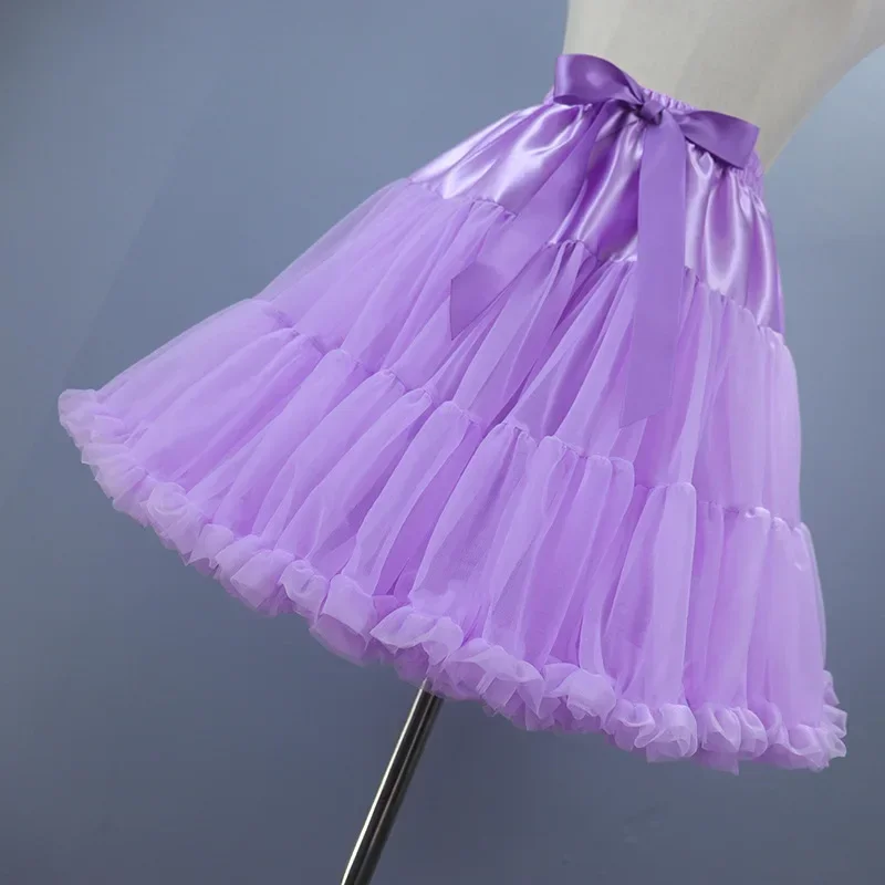 Novo inchado curto petticoat tule vintage plus size underskirt rockabilly tutu para festa de casamento