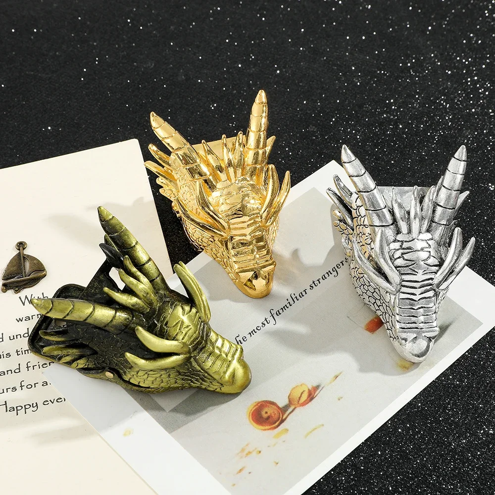 

3D зажим для книг в виде дракона, зажим для книг в стиле ретро, фантастический зажим для книг, маркер для страниц, офисный студийный инструмент для студентов и работников