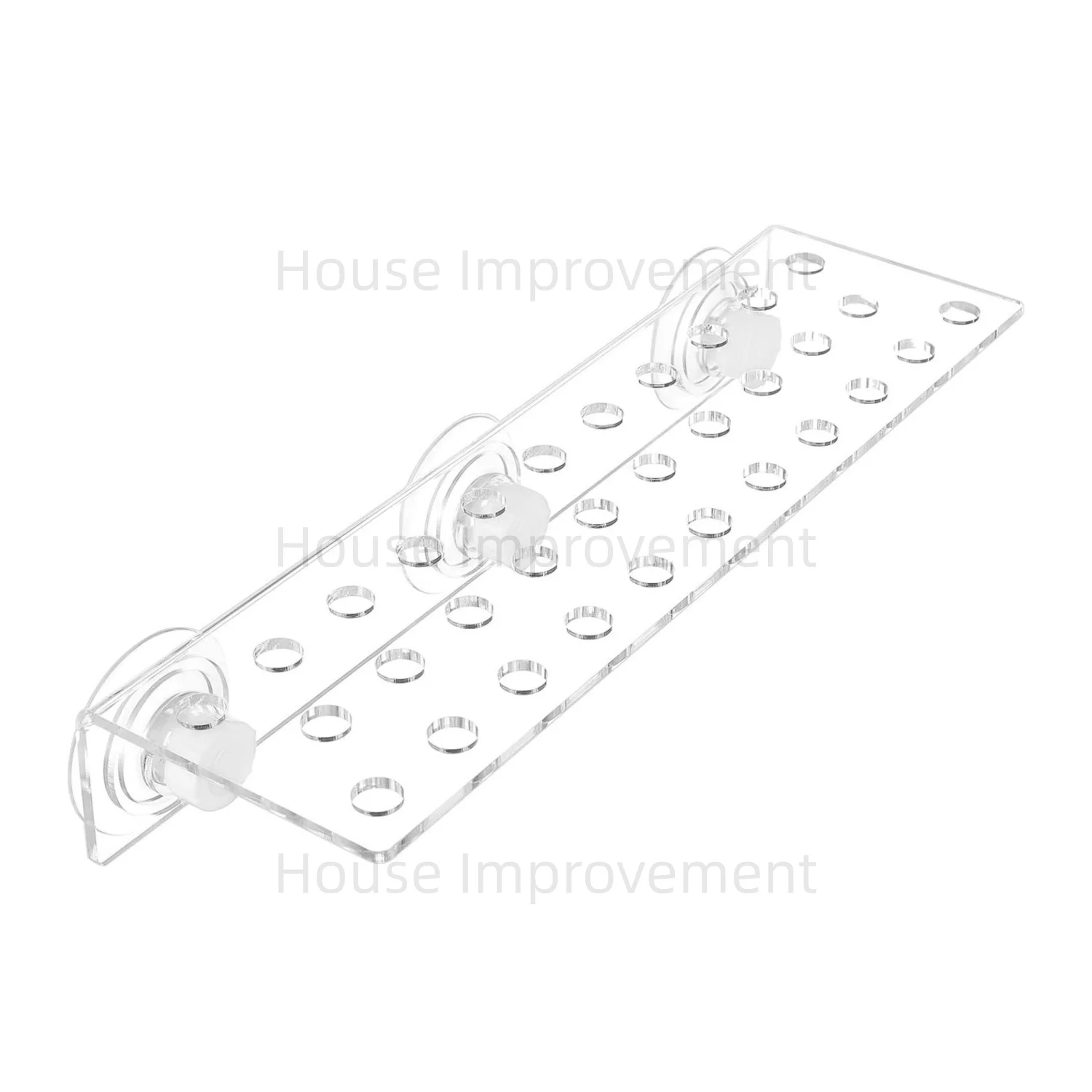 

Coral Frag Rack 32 Holes Clear Acrylic Coral Bracket with Powerful Suction Cup for Fish Tank Aquarium 13.17X4.13X2.16in