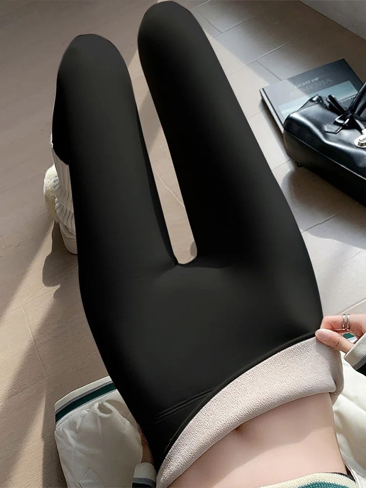 

Теплые женские брюки для йоги с флисовой подкладкой, зимние, для катания на лыжах, с высокой талией, облегающие, из полиэстера и спандекса, модные