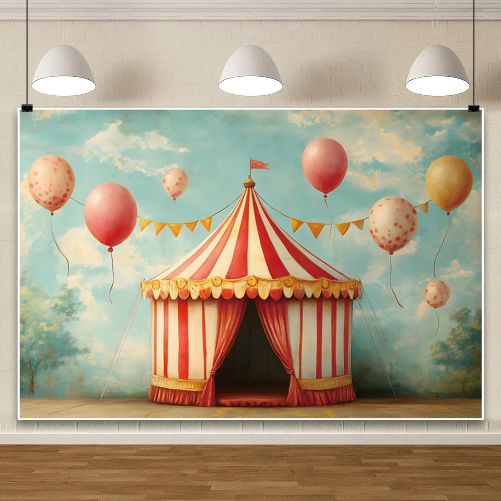 Fondo de circo rojo con purpurina dorada, tienda de parque de atracciones de carnaval, Baby Shower para recién nacido, telón de fondo para fiesta de 1er cumpleaños, utilería para fotomatón