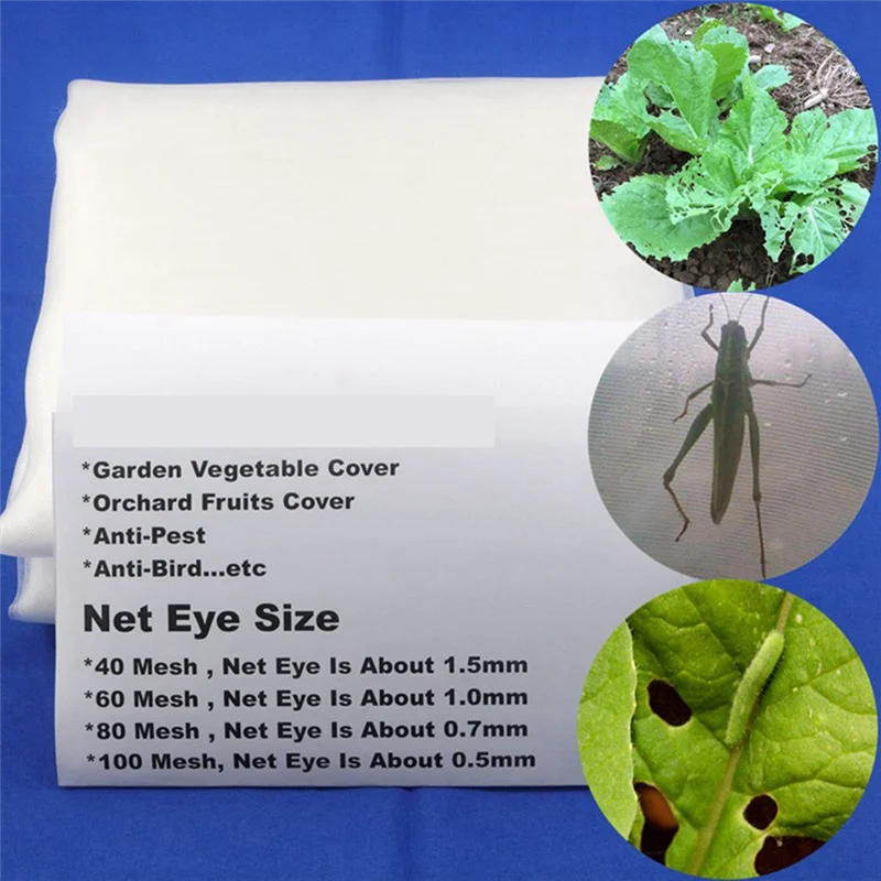 Red de jardín gruesa de 60 malla, red para Control de plagas de verduras, red de protección para árboles frutales, 30 metros cuadrados, 1 unidad